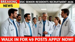 ESIC Senior Residents Recruitment 2026
