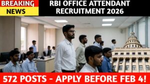 RBI Office Attendant Recruitment 2026: 572 Posts - Apply Before Feb 4!