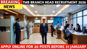 TMB Branch Head Recruitment 2026 - Apply Online for 20 Posts Before 31 January